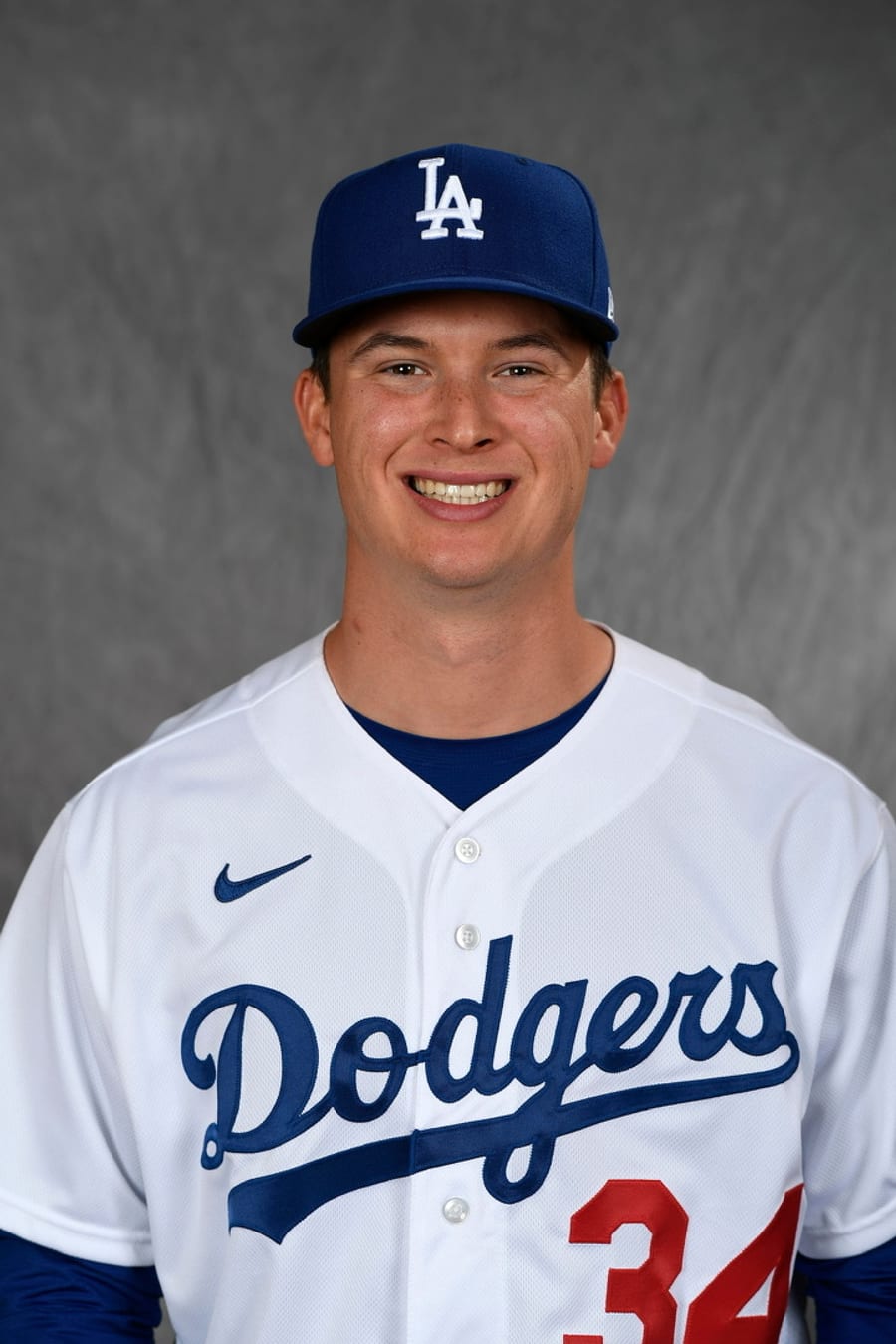 Coach Ben Harris in his Los Angeles Dodgers jersey